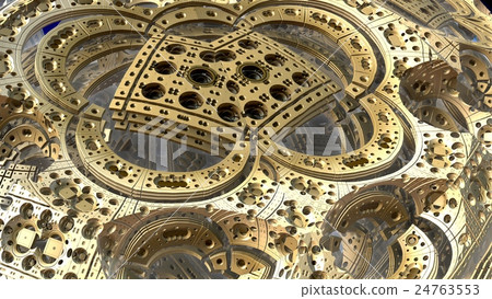 3D fantasy abstract background from strange shapes 3D fantasy abstract background from strange shapes 24763553