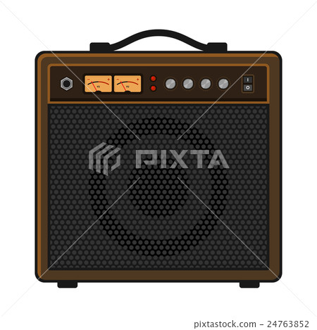 Electric Guitar Amplifier on White Background 24763852