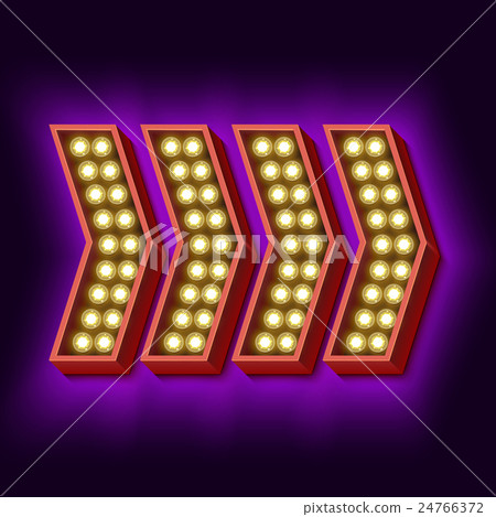 Volume retro arrow with lights Volume retro arrow with lights 24766372