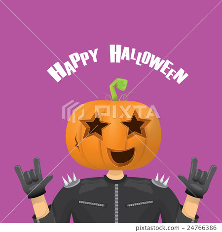 Rock n roll Happy halloween vector greeting card 24766386