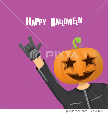 Rock n roll Happy halloween vector greeting card Rock n roll Happy halloween vector greeting card 24766410