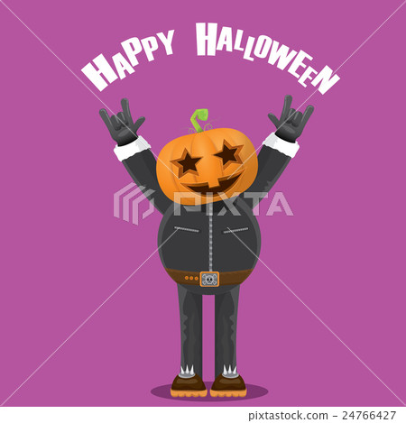 Rock n roll Happy halloween vector greeting card Rock n roll Happy halloween vector greeting card 24766427