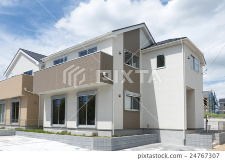 住宅最近建造的住房新建住宅區圖像藍天查尋 24767307