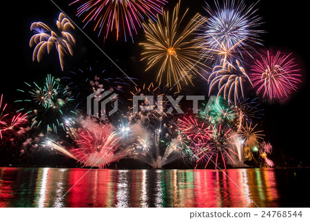 Fukui Prefecture Tsuruga gas stroke and fireworks display Fukui Prefecture Tsuruga gas stroke and fireworks display 24768544