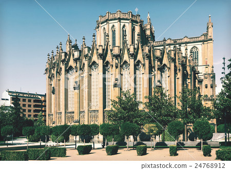 Day view of Cathedral of Mary Immaculate. Vitoria-Gasteiz Day view of Cathedral of Mary Immaculate. Vitoria-Gasteiz 24768912