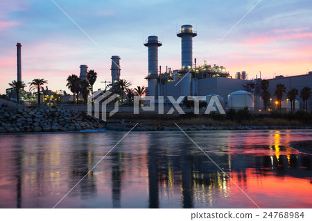 Sunset view of industry plant Sunset view of industry plant 24768984