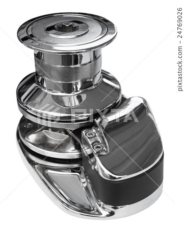 New boat windlass for anchoring close up New boat windlass for anchoring close up 24769026