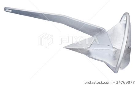Steel anchor isolated on white background 24769077