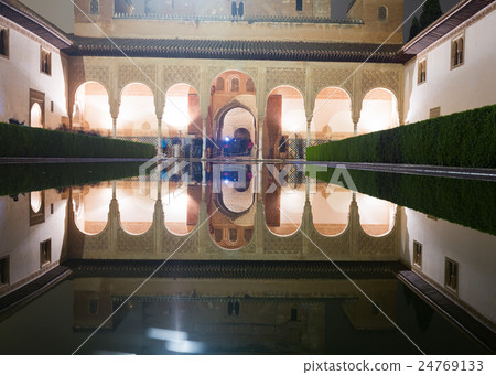 Court of the Myrtles in night, Alhambra Court of the Myrtles in night, Alhambra 24769133