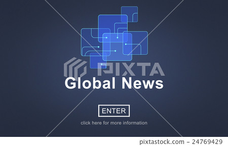 Global News Online Technology Update Concept - Stock Illustration ...