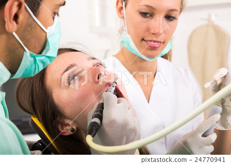 Patient reception at dentist Patient reception at dentist 24770941