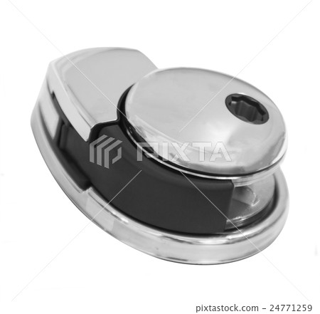 Boat windlass for anchoring isolated on white Boat windlass for anchoring isolated on white 24771259