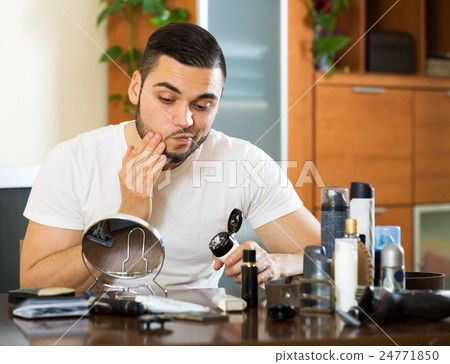 The guy enjoys cream 24771850