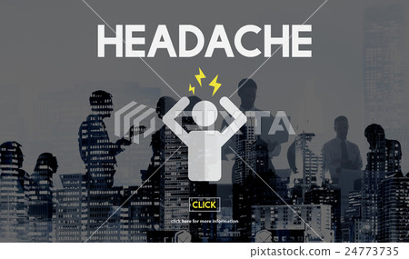 Headache Ilness Sick Sad Migraine Concept Headache Ilness Sick Sad Migraine Concept 24773735