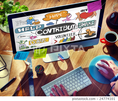 Contribute Corporate Collaboration Support Contribution Concept 24774101