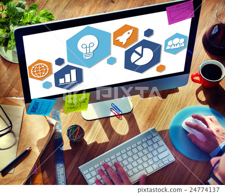 Global Business Strategy Planning Icon Concept Global Business Strategy Planning Icon Concept 24774137