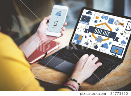 Technology Uploading Internet Online Media Concept Technology Uploading Internet Online Media Concept 24775530