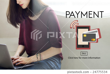 Payment NFC Near Field Communication Mobiel Wallet Online Concept Payment NFC Near Field Communication Mobiel Wallet Online Concept 24775534