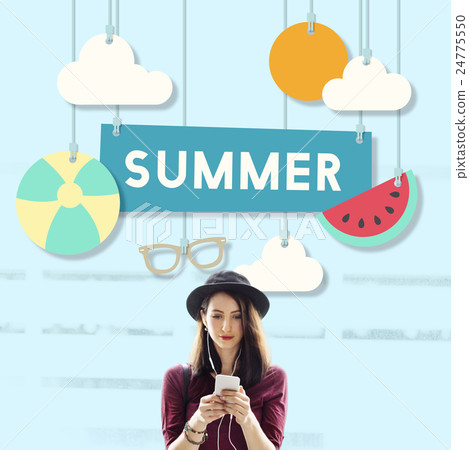 Summer Beach Holiday Vacation Summertime Concept 24775550