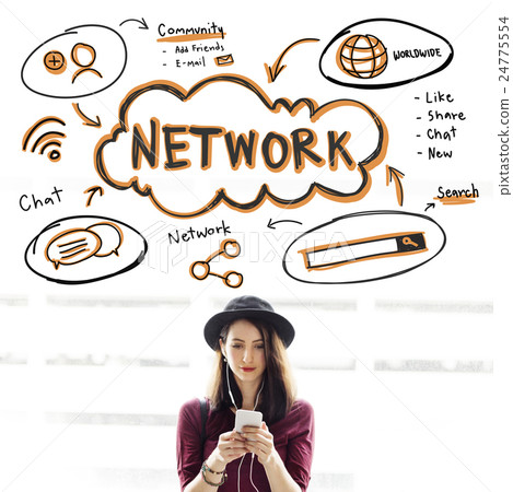 Online Network Connect Global Sharing Media Concept Online Network Connect Global Sharing Media Concept 24775554