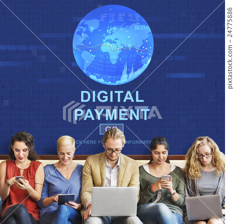 Digital Payment Accounting Financial Banking Concept 24775886