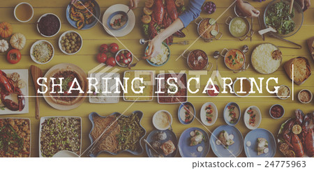 Share Party Meal Food Welcome Concept 24775963
