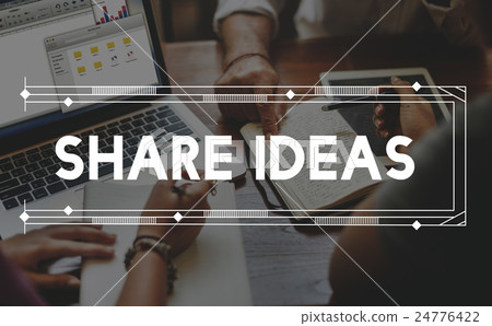 Share Sharing Ideas Graphic Concept 24776422