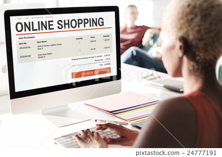 E-commerce Online Shopping Website Technology Concept E-commerce Online Shopping Website Technology Concept 24777191