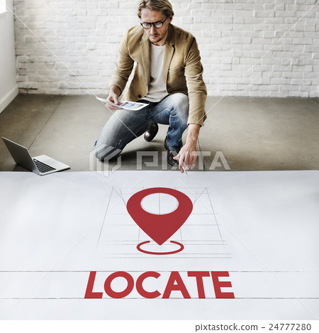 Navigation Location Mapping Destination Technology Graphic Concept 24777280