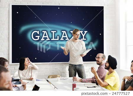Galaxy Astronomy Business Education Graphic Concept 24777527