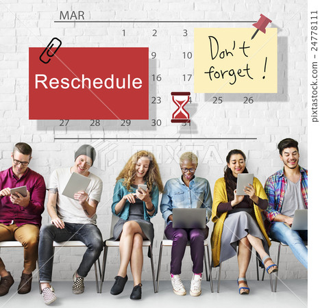 Reschedule Calendar Plan Planning Organizer Concept 24778111