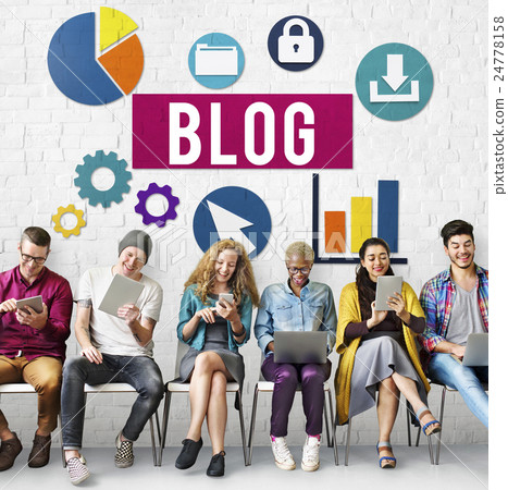 Blog Blogging Media Messaging Social Network Media Concept Blog Blogging Media Messaging Social Network Media Concept 24778158