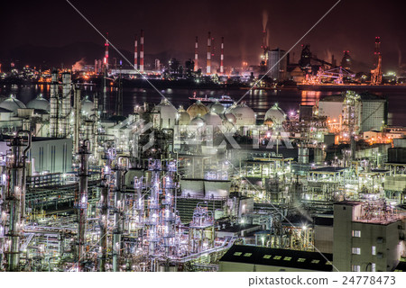 Mizushima factory night view 14 Mizushima factory night view 14 24778473