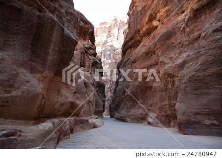Petra ruins Seek (canyon) cobblestone Petra ruins Seek (canyon) cobblestone 24780942