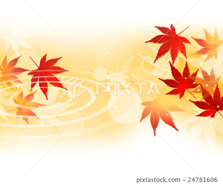Rippled water surface autumn leaves fall 24781606