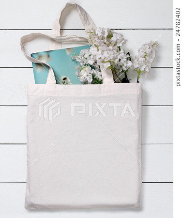 White blank cotton eco tote bag, design mockup. White blank cotton eco tote bag, design mockup. 24782402