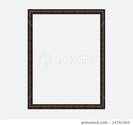 Vintage dark brown picture frame with gilding Vintage dark brown picture frame with gilding 24782403