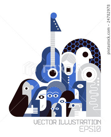 Large Group of People Illustration 24782978