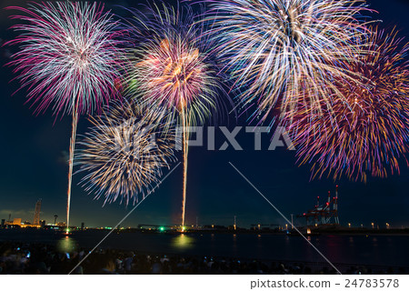 Yokkaichi Fireworks Competition with Yokkaichi City Mie Prefecture Complex Back 24783578