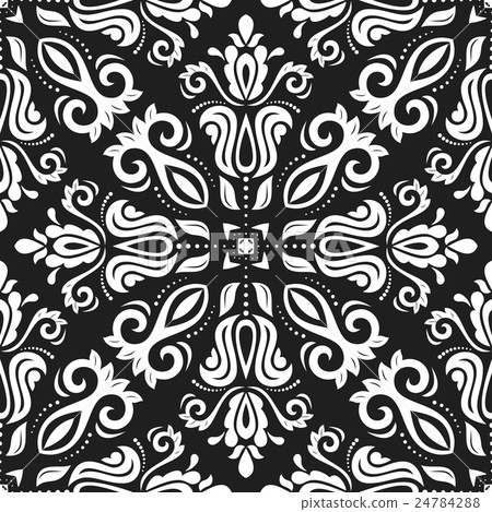 Seamless Damask Vector Background - Stock Illustration [24784288] - PIXTA