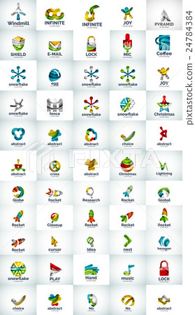 Logo set, abstract business icons 24784384