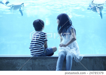 Aquarium sisters and sisters go out 24785379