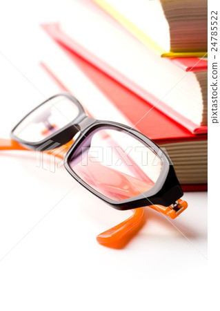 stack of books and glasses stack of books and glasses 24785522