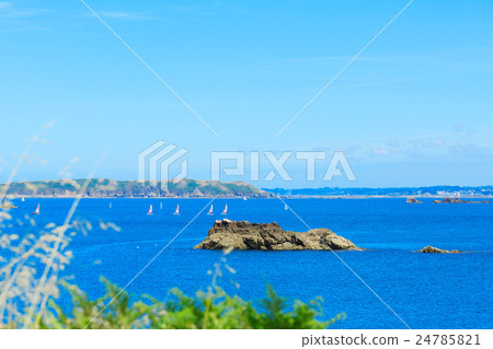 羅斯在布里坦尼地區上色了Plumanac花崗岩海岸 24785821