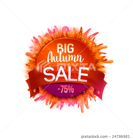 Autumn Sales Banner whith grass and tape Autumn Sales Banner whith grass and tape 24786981
