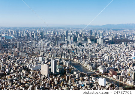 Tokyo cityscape scenery overlooking city streets Shinagawa Roppongi Hibiya Marunouchi Otemachi Tokyo Tower 24787761
