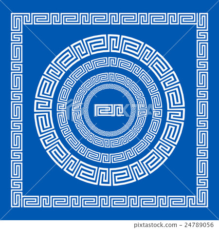 Set vector brushes create Greek Meander patterns - Stock Illustration ...