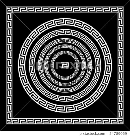 border greek Round frame with a meander. Vector - Stock Illustration ...