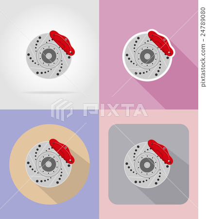 car brake caliper flaticons vector illustration 24789080