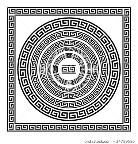 Greek traditional meander border set. Vector - Stock Illustration ...